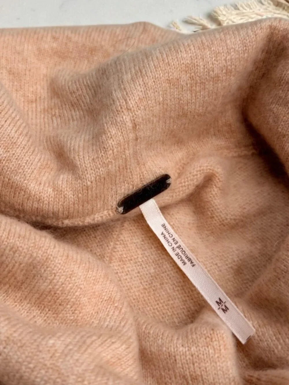 Free People Cozy Tan 100% Cashmere Turtkeneck Sweater Women's Size Medium